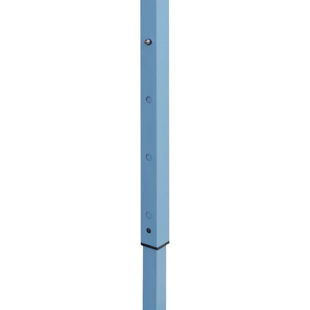 Gazebo Professionale Pieghevole con 4 Pareti 3x4 m Acciaio Blu