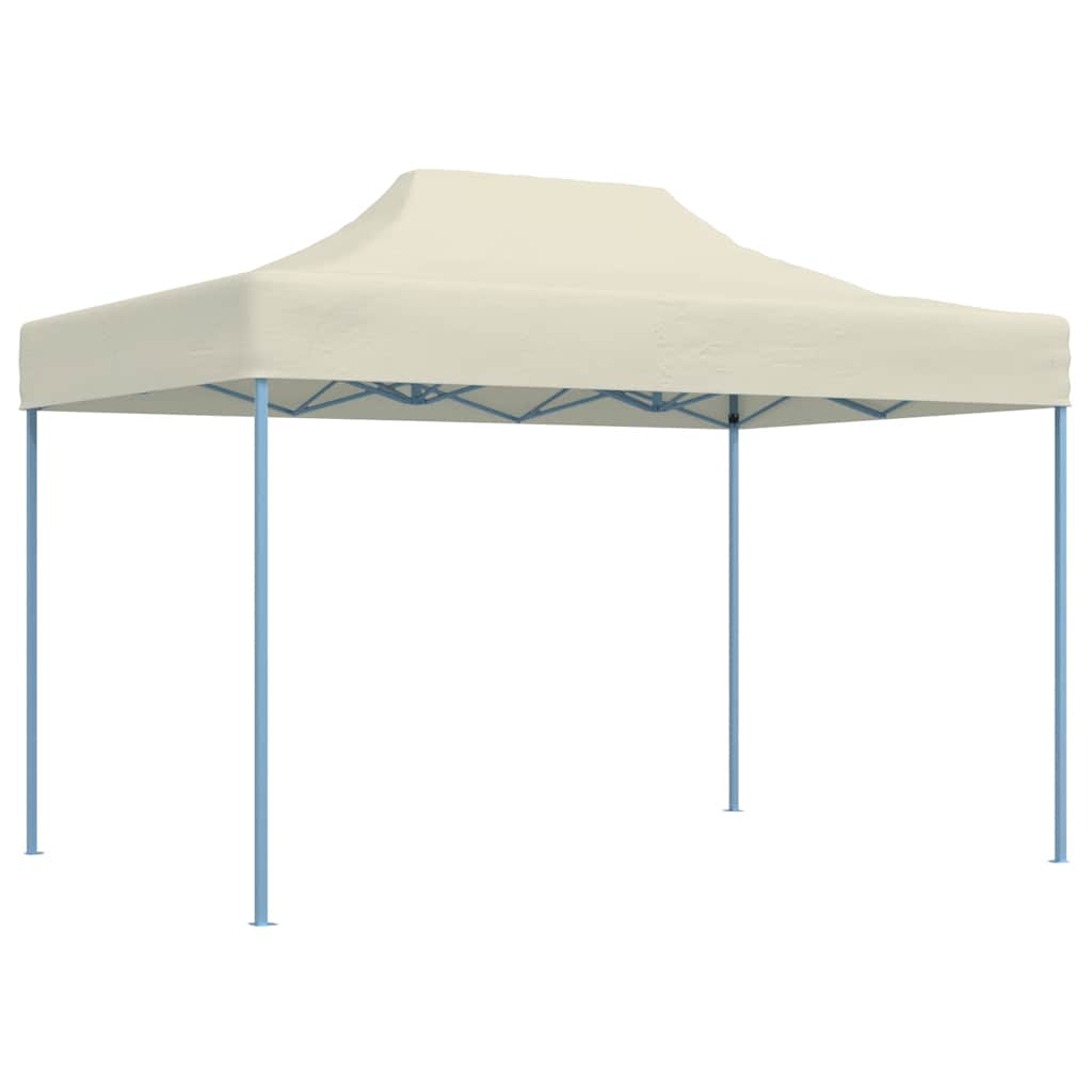 Gazebo Professionale Pieghevole 3x4m Acciaio Crema