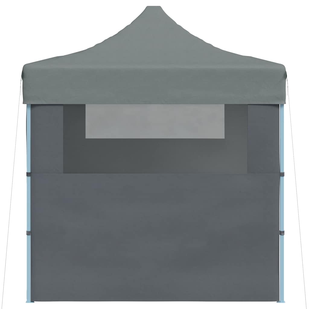 Gazebo Professionale Pieghevole 3 Pareti 3x4m Acciaio Antracite