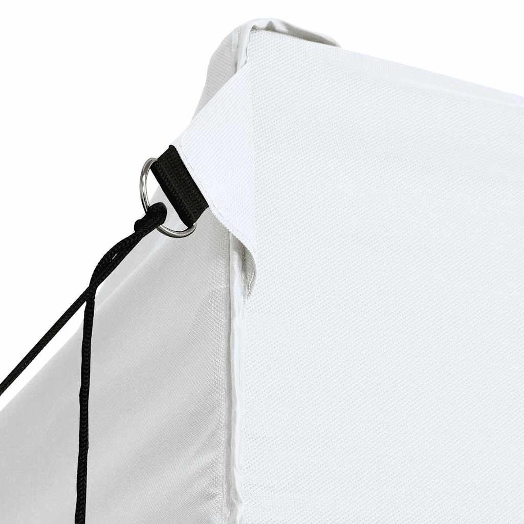 Gazebo Professionale Pieghevole 3 Pareti 280x410x315 cm Acciaio Bianco