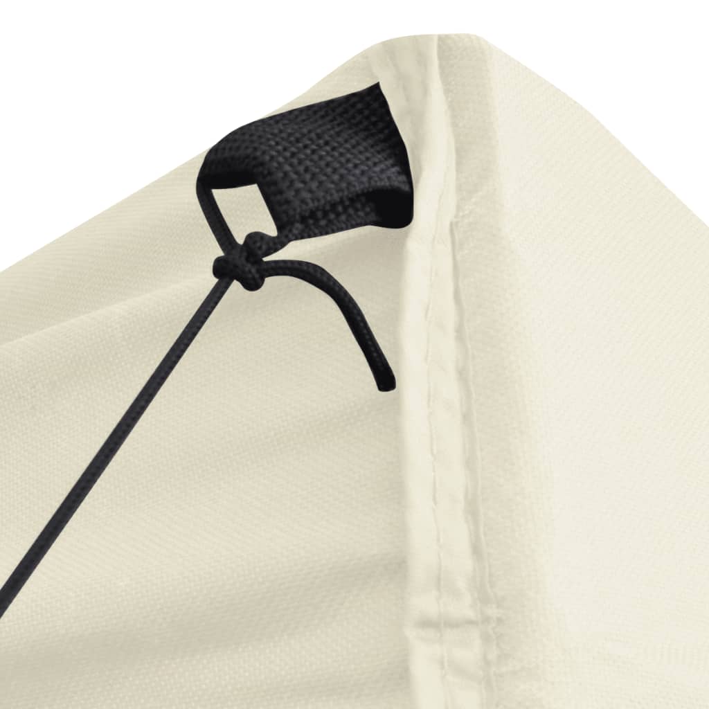 Gazebo Pieghevole con 4 Pareti 5x5 m Crema