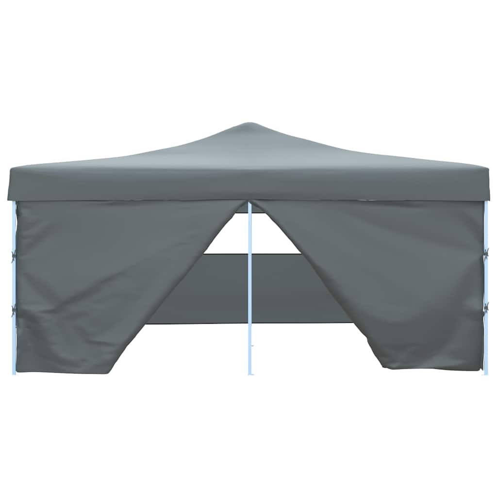 Gazebo Pieghevole con 4 Pareti 5x5 m Antracite