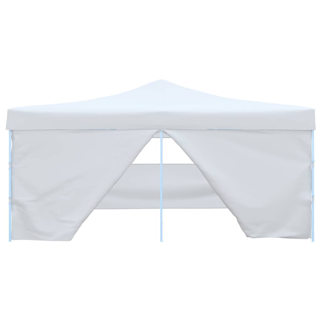 Gazebo pieghevole bianco 496 x 496 cm con pareti