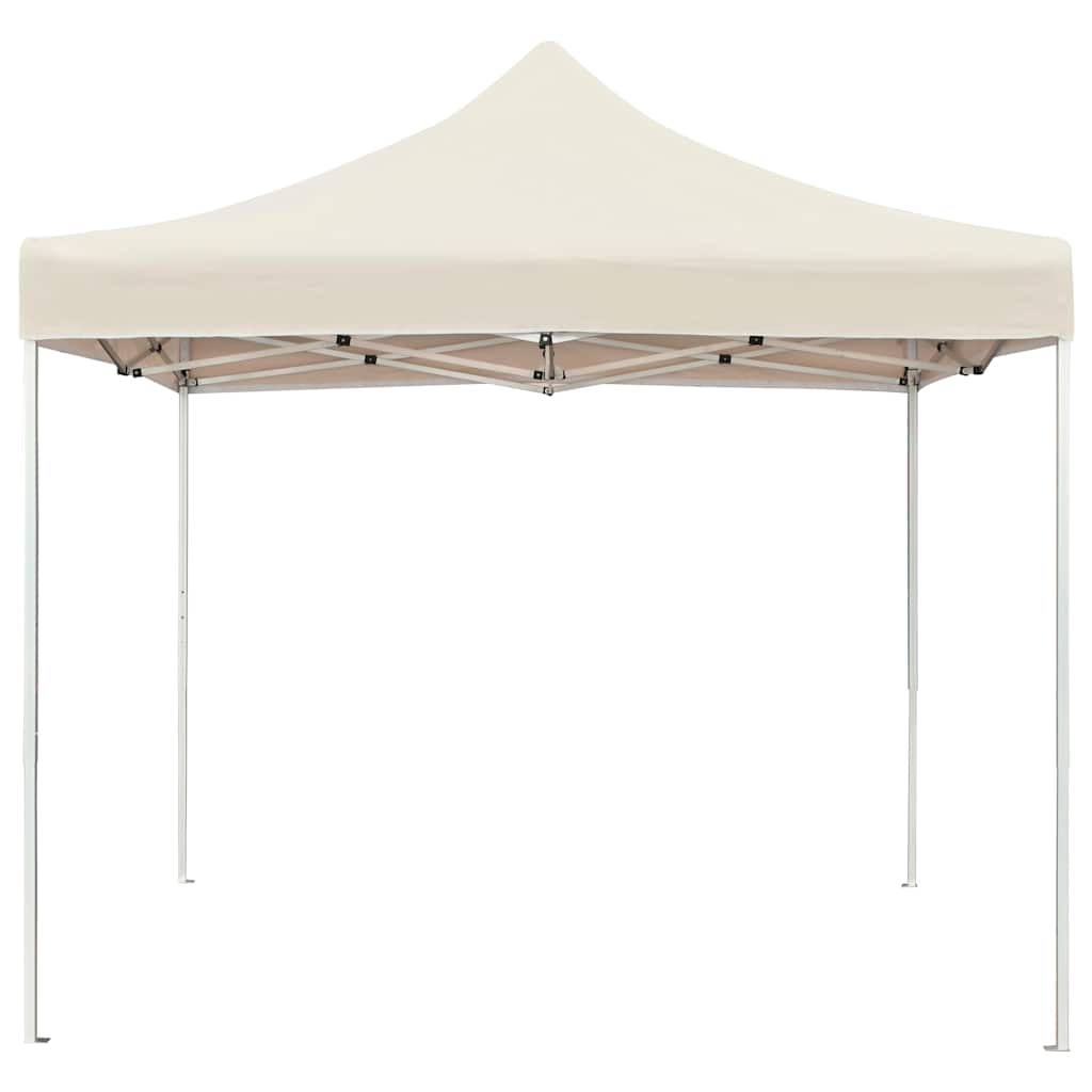 Gazebo Professionale Pieghevole Alluminio 2x2 m Crema
