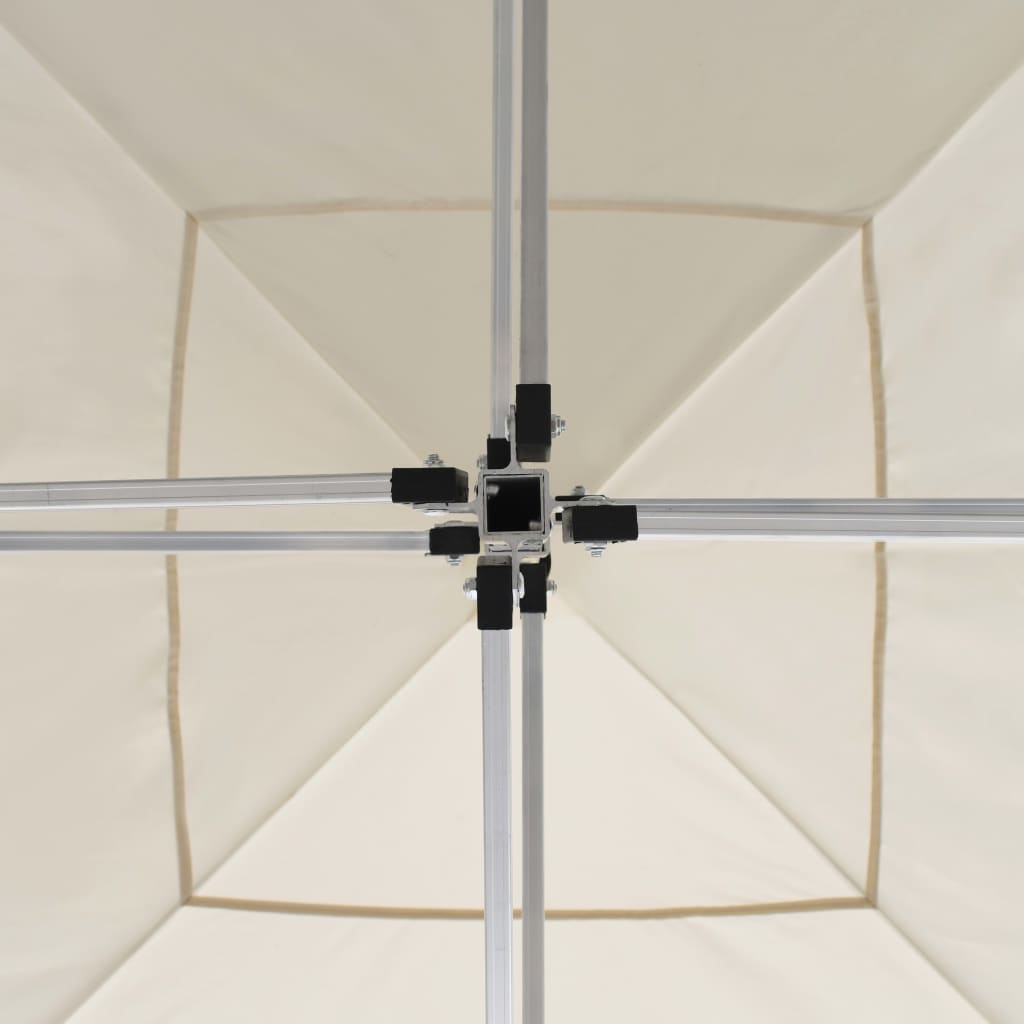 Gazebo Professionale Pieghevole Alluminio con Pareti 2x2m Crema