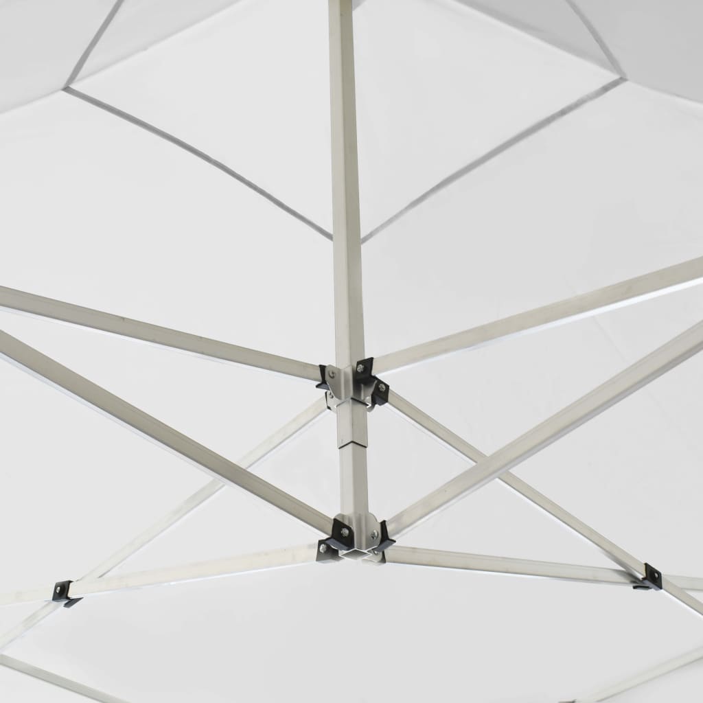 Gazebo Pieghevole con Pareti Alluminio 2x2 m Bianco