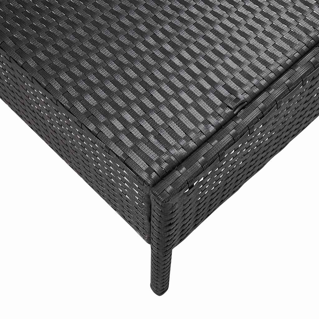 Set Divani da Giardino 6 pz con Cuscini in Polyrattan Nero