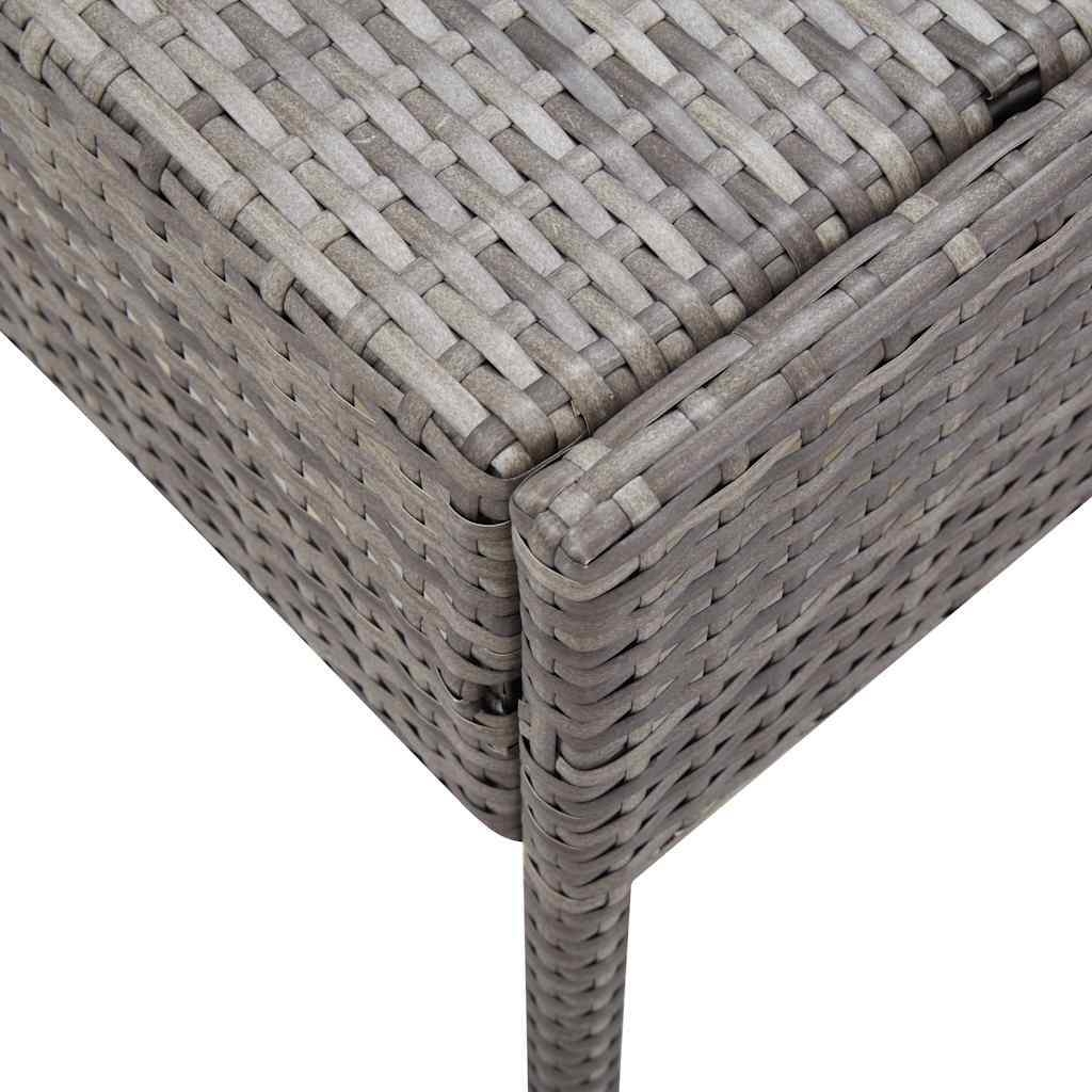 Set Divani da Giardino 8 pz con Cuscini in Polyrattan Grigio