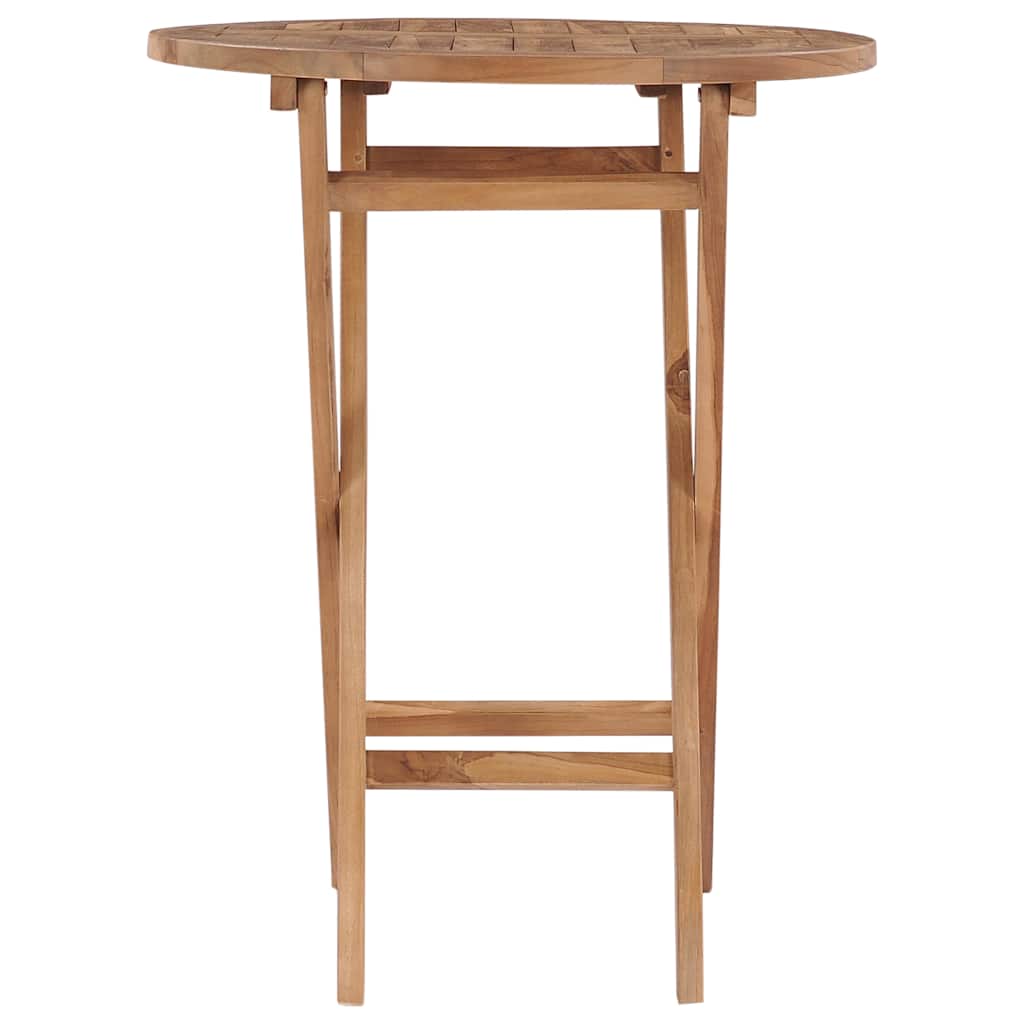 Tavolo da Giardino Pieghevole 60 cm in Legno Massello di Teak