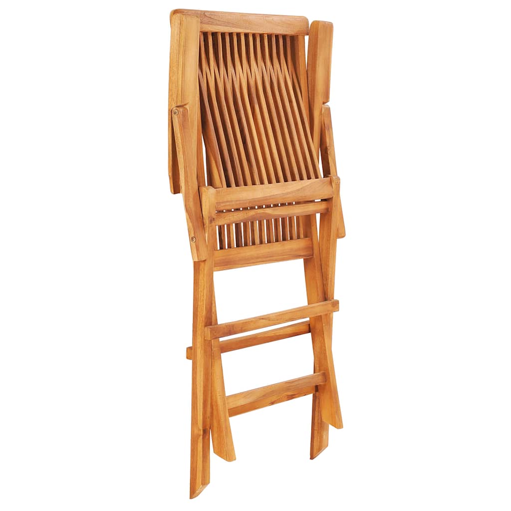 Set da Pranzo da Giardino 7 pz Pieghevole in Massello di Teak