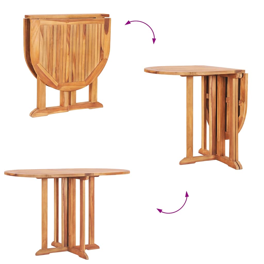 Tavolo Pieghevole a Farfalla 120x70x75 cm in Massello di Teak