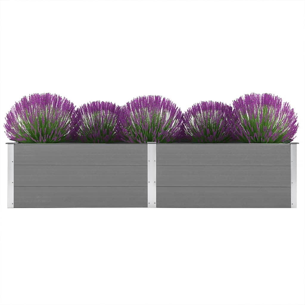 Letto Rialzato da Giardino 250x50x54 cm in WPC Grigio