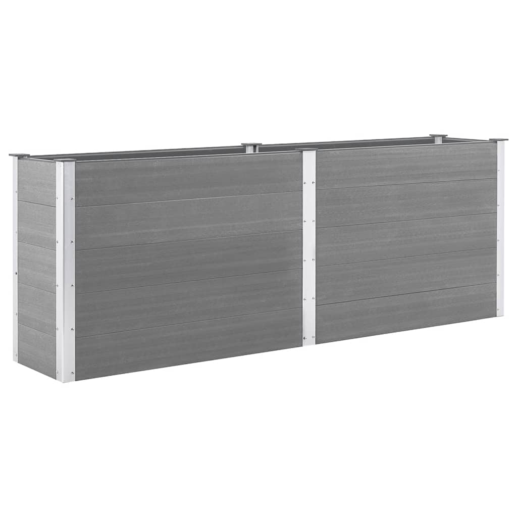 Letto Rialzato da Giardino 250x50x91 cm in WPC Grigio