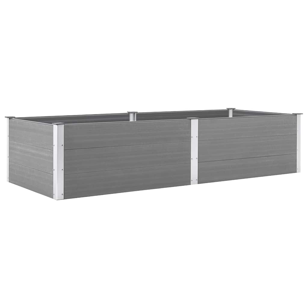 Letto Rialzato da Giardino 250x100x54 cm in WPC Grigio