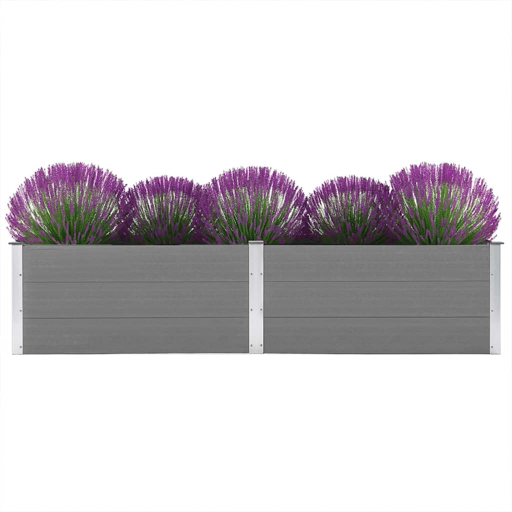 Letto Rialzato da Giardino 250x100x54 cm in WPC Grigio