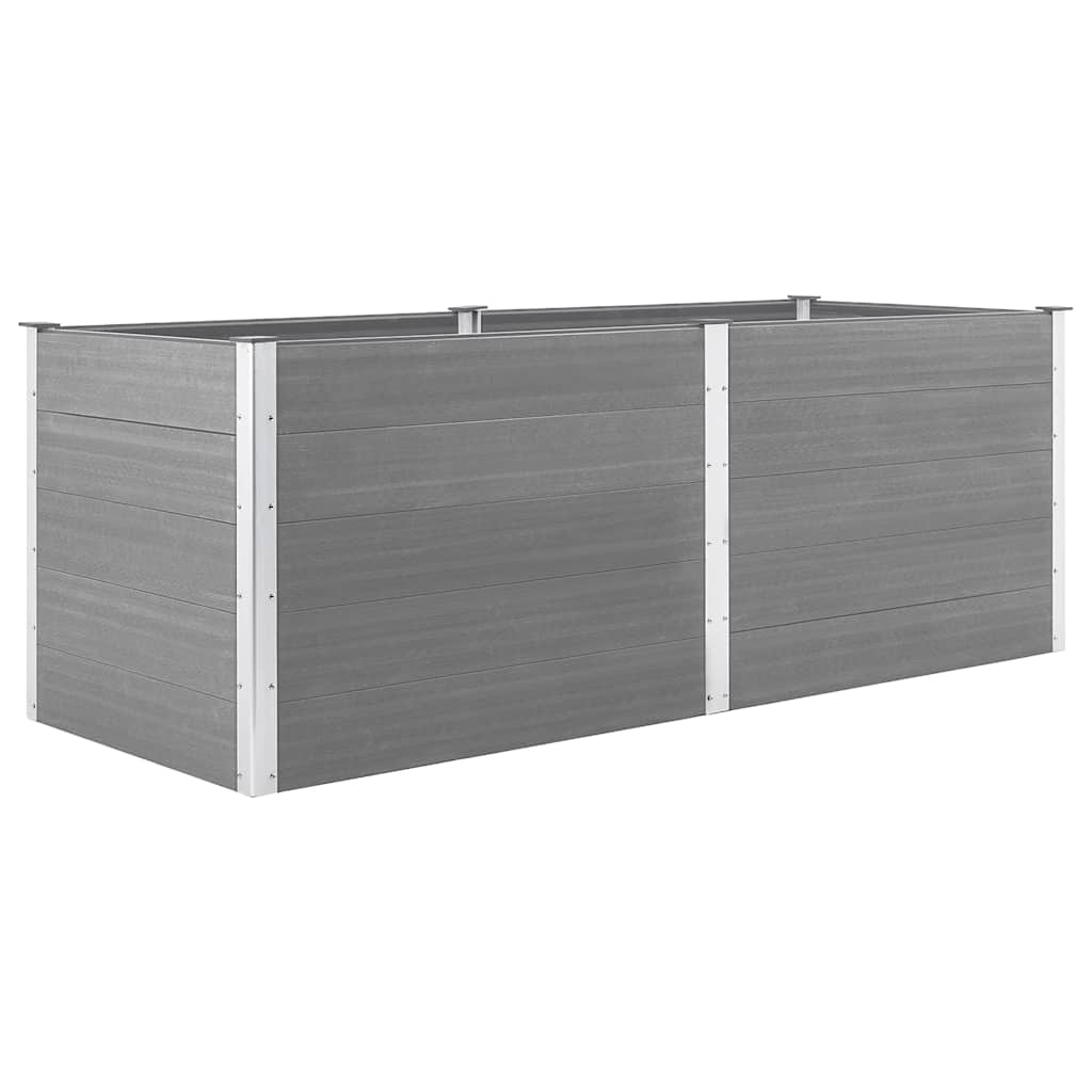 Letto Rialzato da Giardino 250x100x91 cm in WPC Grigio