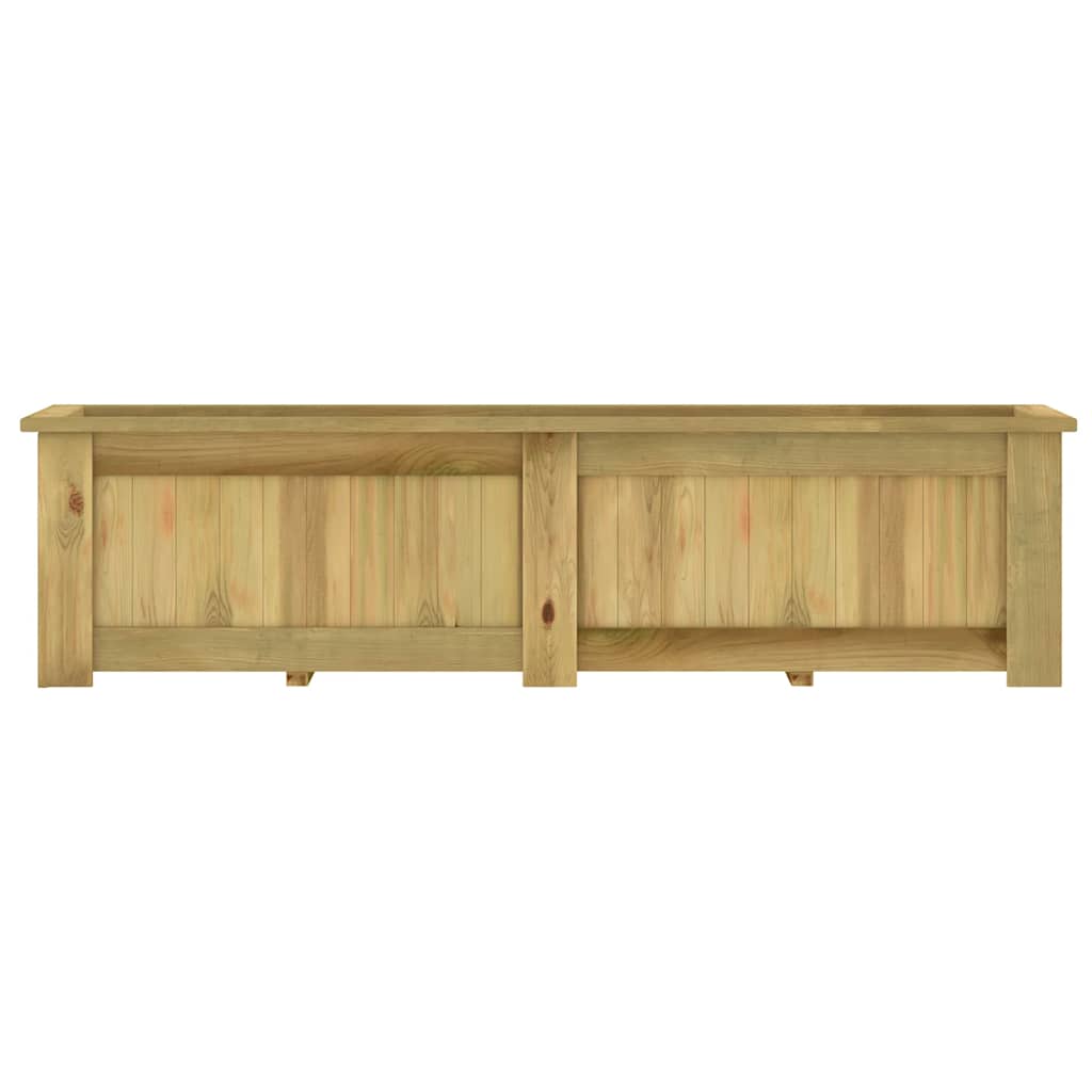 Fioriera Rialzata 196x50x50 cm in Legno di Pino Impregnato