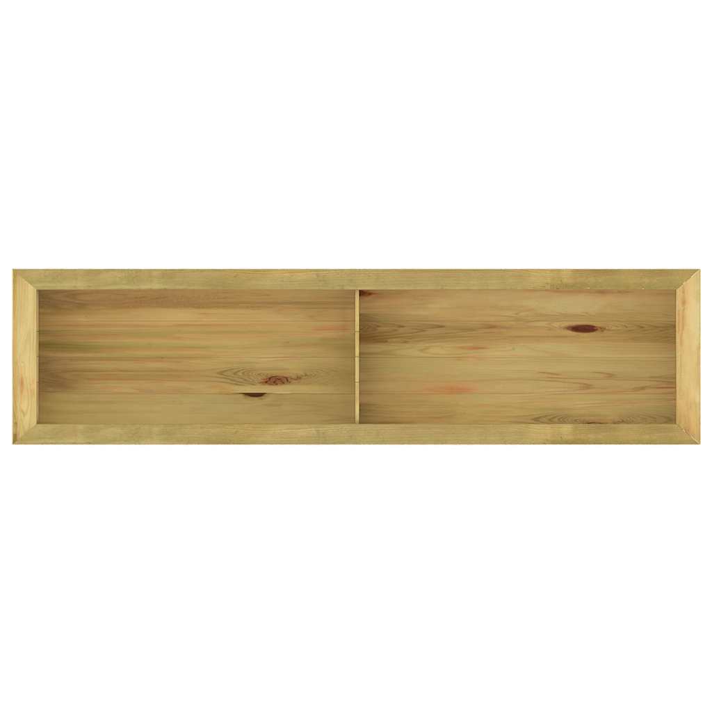 Fioriera Rialzata 196x50x50 cm in Legno di Pino Impregnato