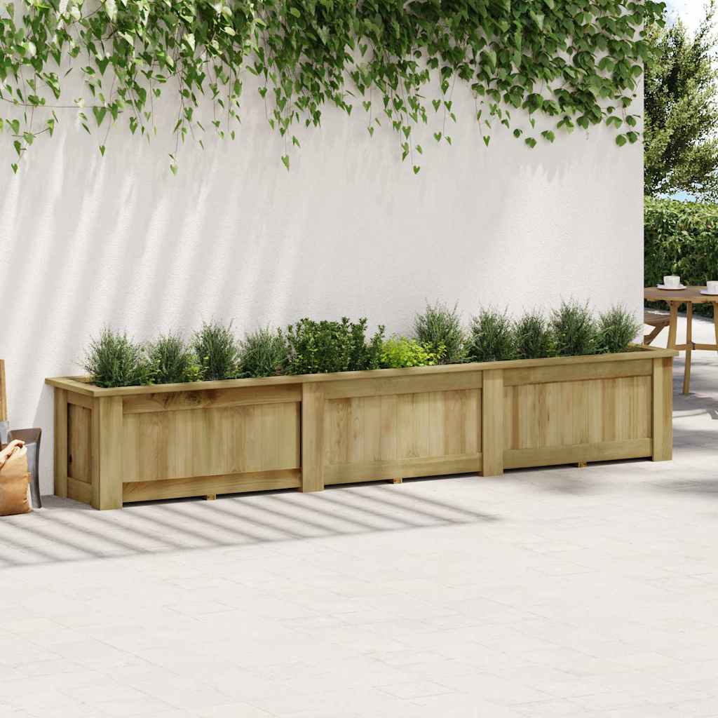 Fioriera Rialzata 291x50x50 cm in Legno di Pino Impregnato