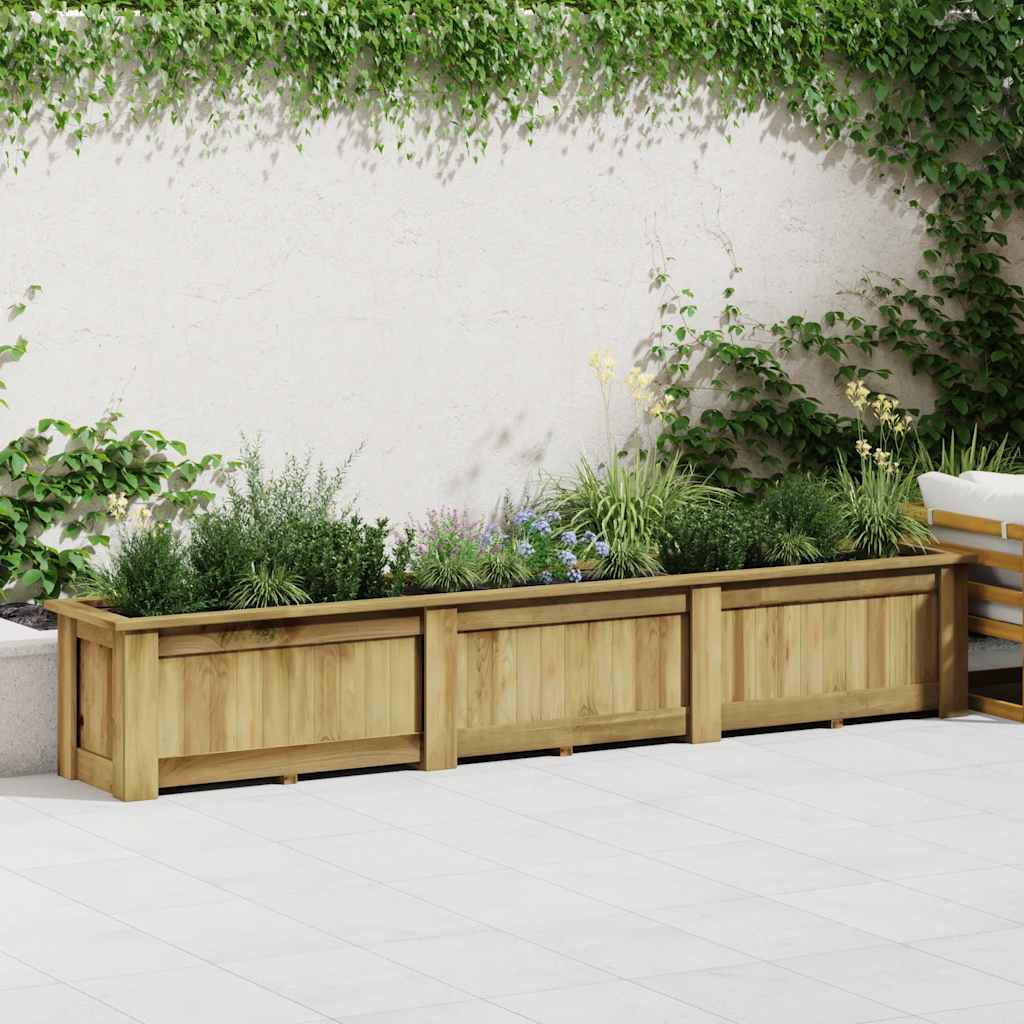 Fioriera Rialzata 291x50x50 cm in Legno di Pino Impregnato