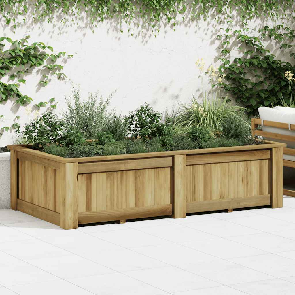 Fioriera Rialzata 196x100x50 cm in Legno di Pino Impregnato