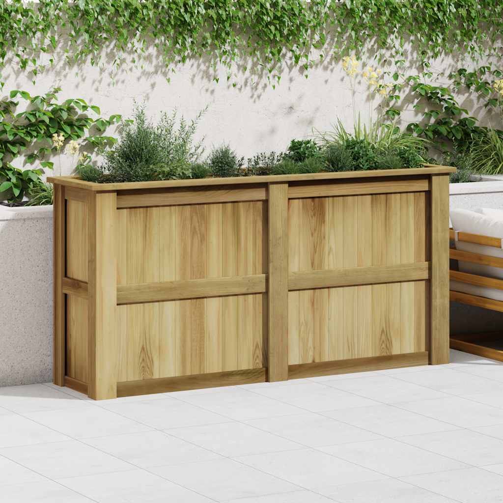 Fioriera Rialzata 196x50x100 cm in Legno di Pino Impregnato
