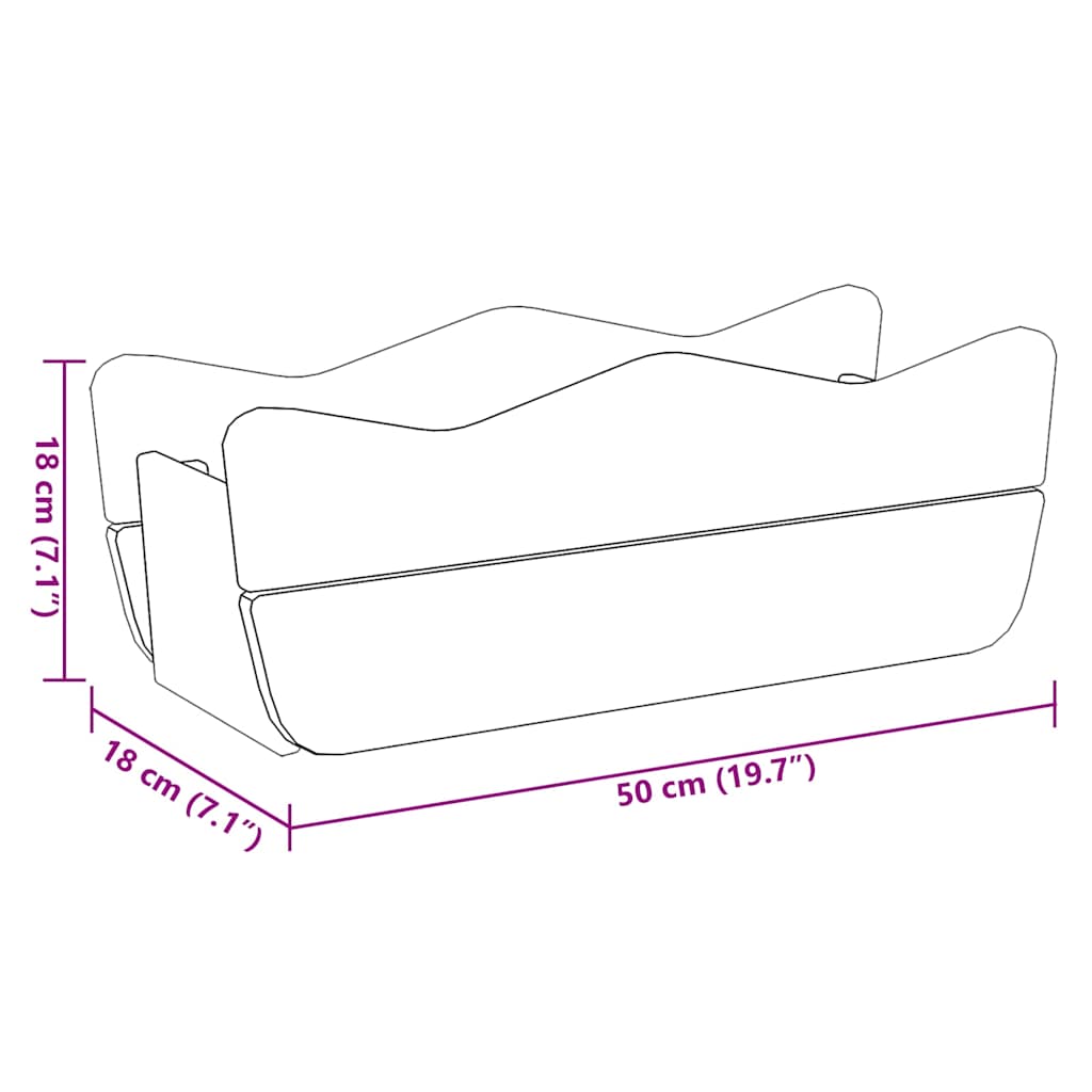 Letto Rialzato da Giardino 50x18x18 cm Legno di Pino Impregnato
