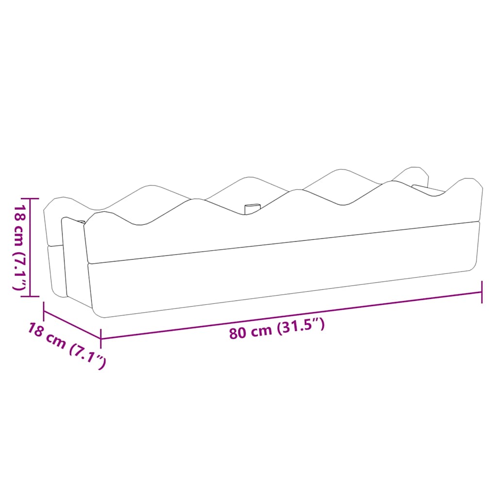 Letto Rialzato 80x18x18 cm in Legno di Pino Impregnato