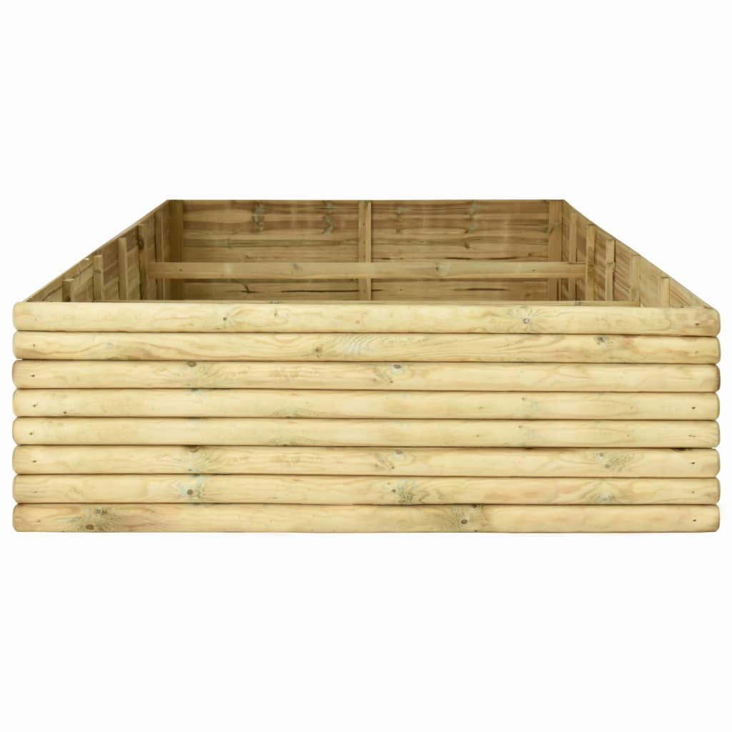 Letto Rialzato 300x150x48 cm Legno di Pino Impregnato 19 mm