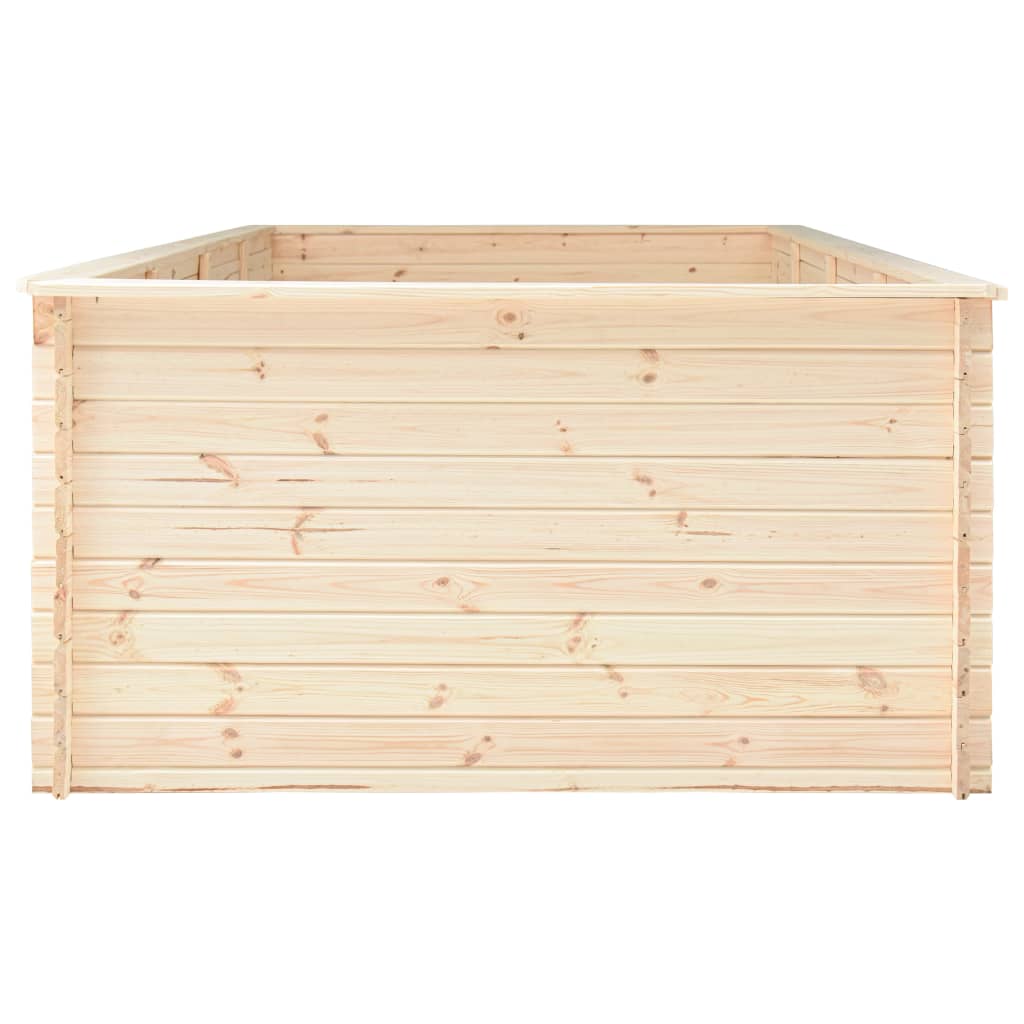 Letto Rialzato da Giardino 300x150x80,5 cm in Legno di Pino 19 mm