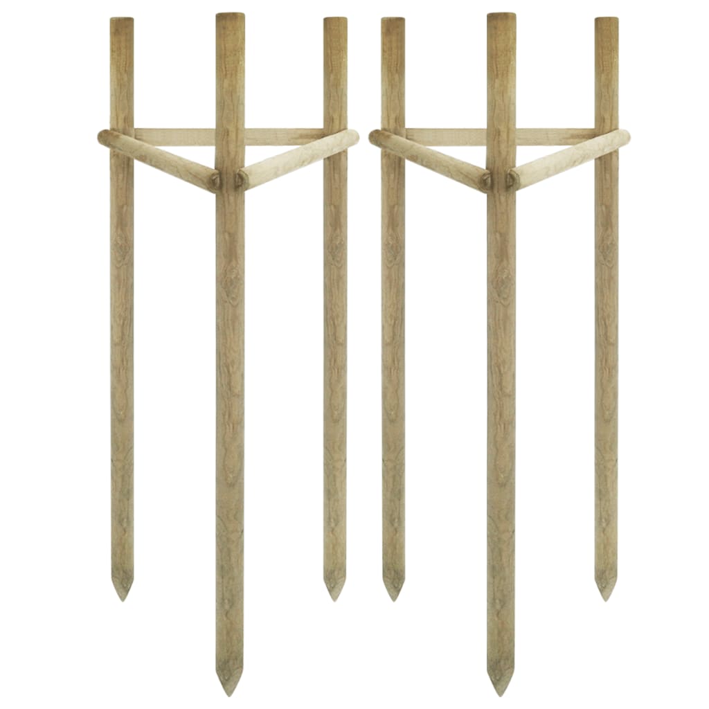 Picchetti per Albero 2 pz in Pino Impregnato 50x45x170 cm