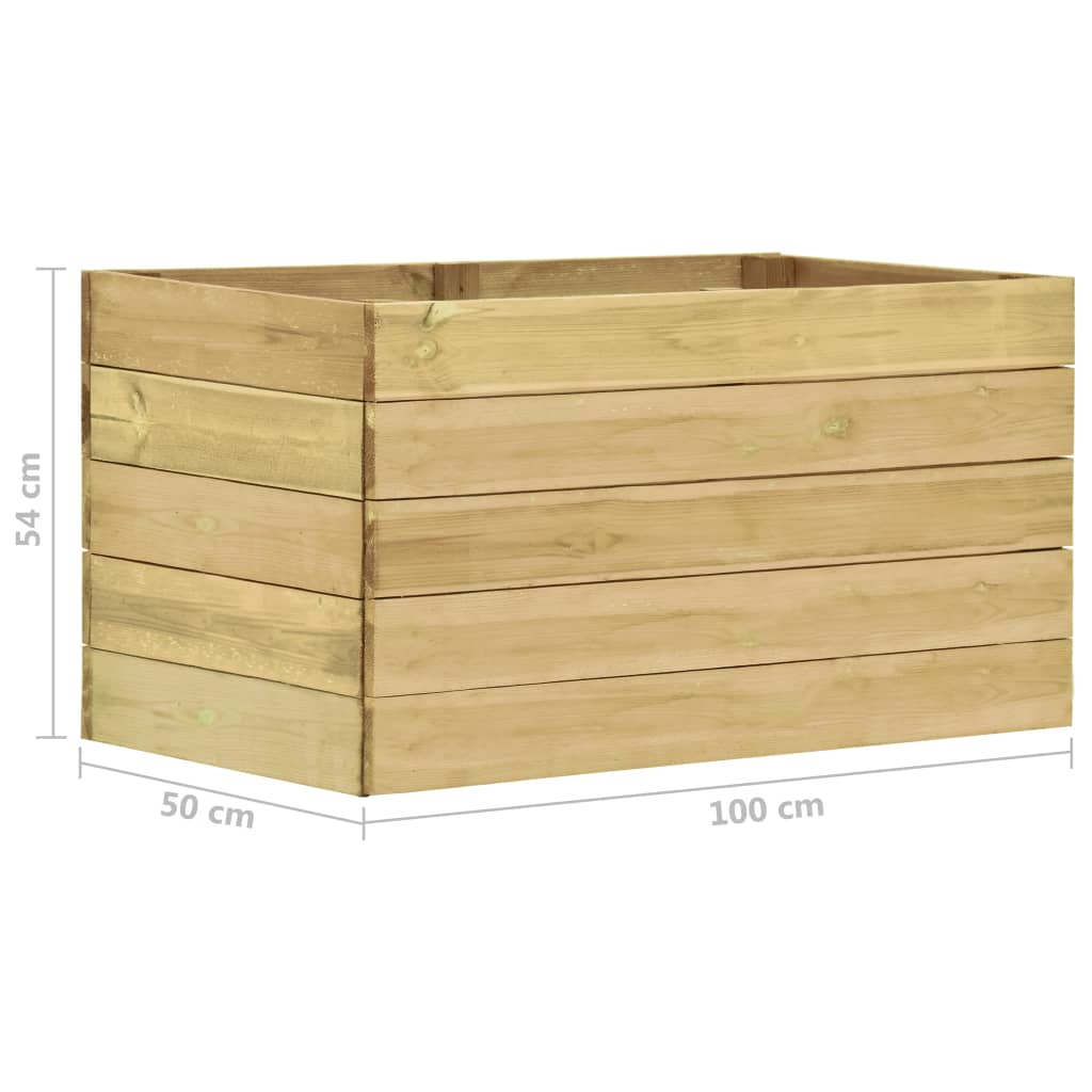 Letto Rialzato da Giardino 100x50x54 cm Legno Pino Impregnato