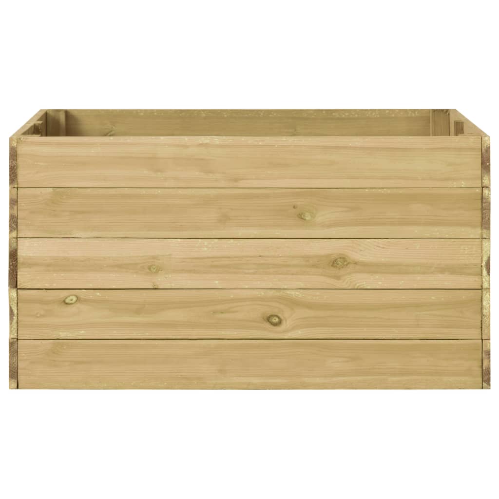 Letto Rialzato 100x100x54 cm in Legno di Pino Impregnato