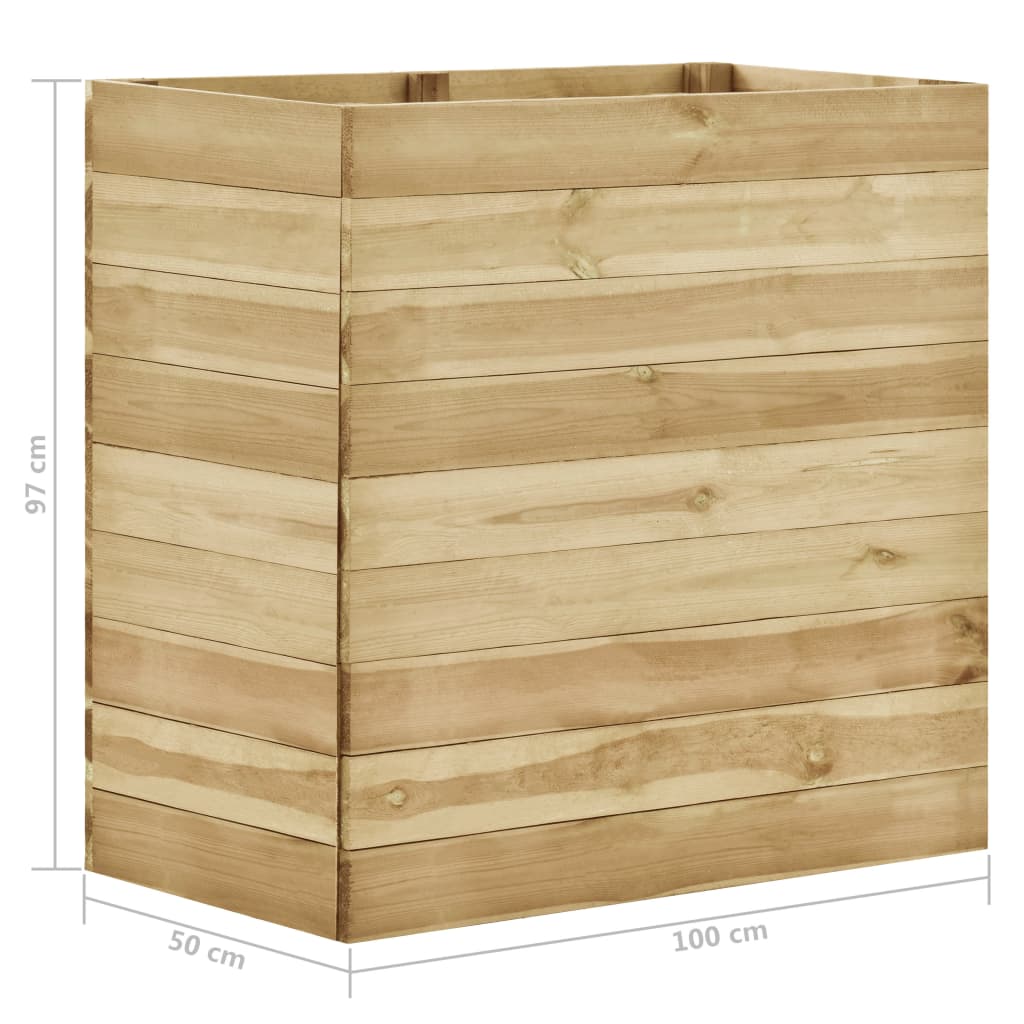 Letto Rialzato 100x50x97 cm in Legno di Pino Impregnato