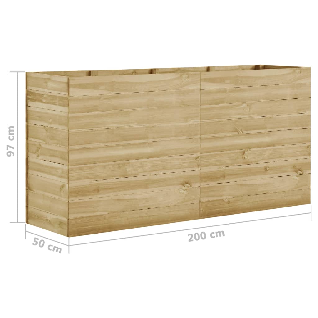 Letto Rialzato 200x50x97 cm in Legno di Pino Impregnato