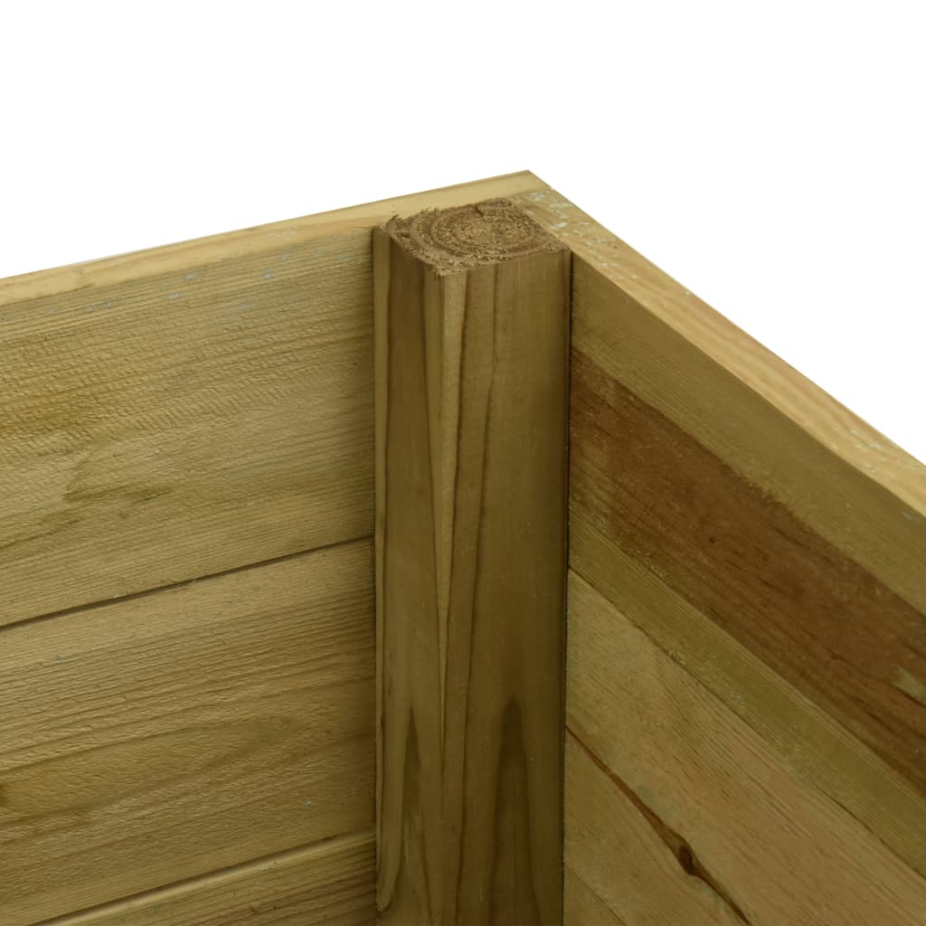 Letto Rialzato 200x150x54 cm in Legno di Pino Impregnato