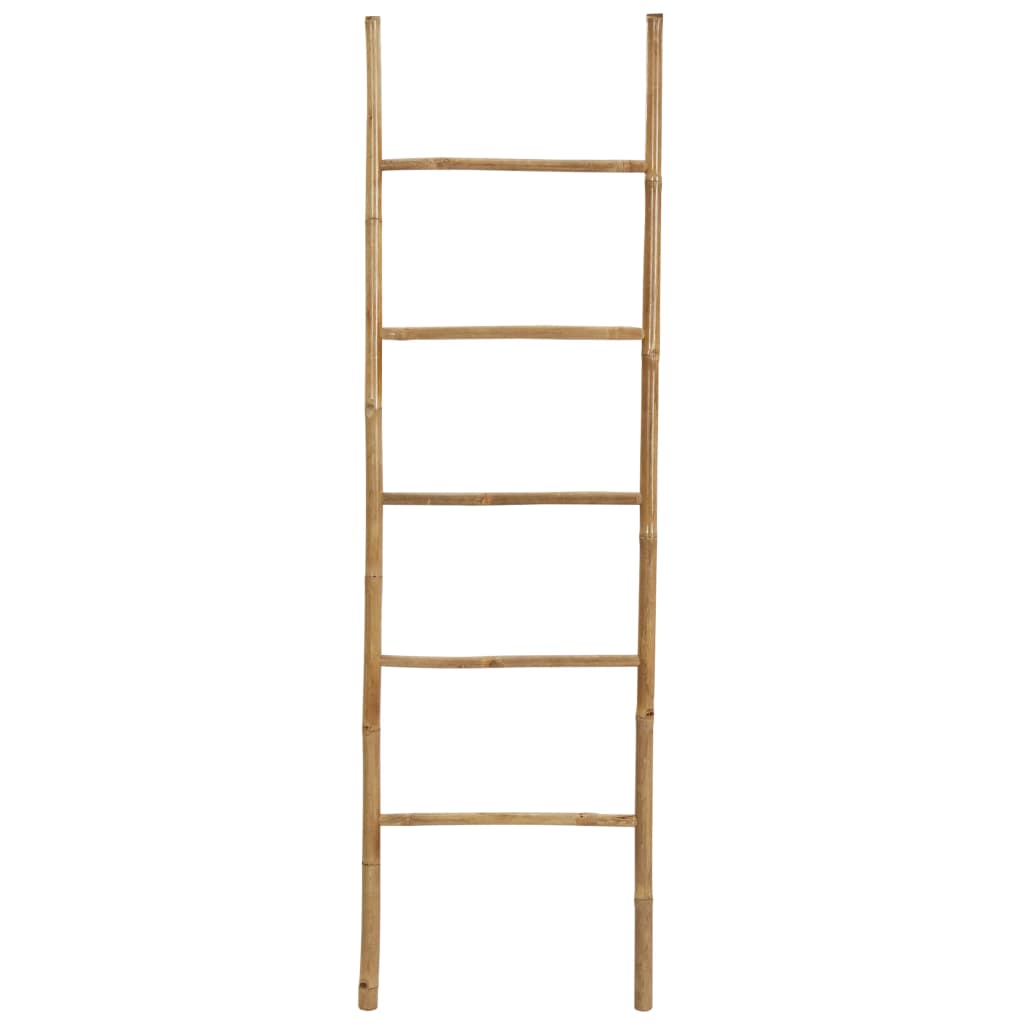 Scala Portasciugamani con 5 Pioli in Bambù 170 cm