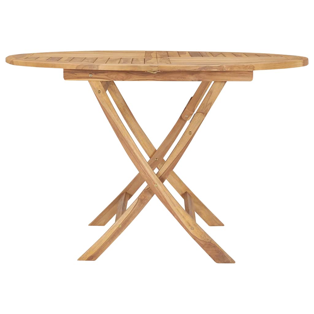 Tavolo da Giardino Pieghevole Ø 120 cm in Legno di Teak