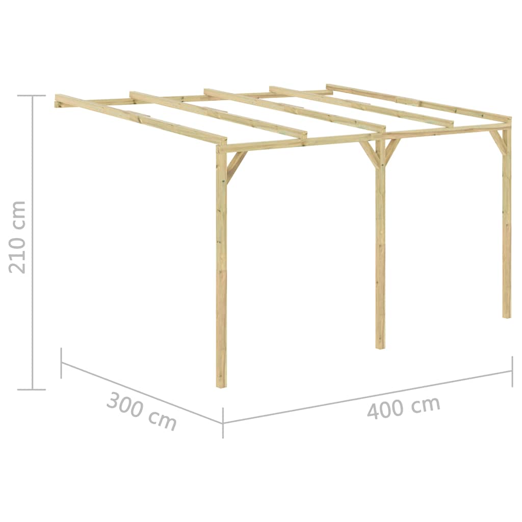 Struttura Pergolato 4x3x2,1 m in Legno