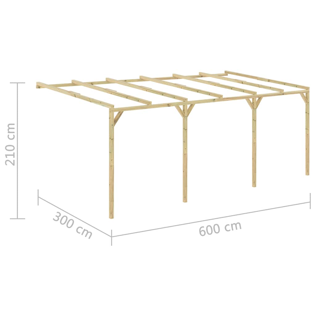 Struttura Pergolato 6x3x2,1 m in Legno
