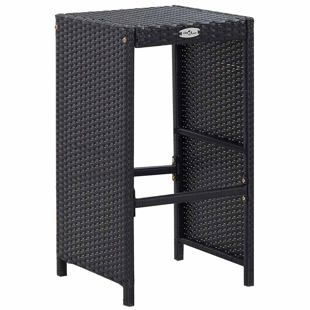 Set Bar da Giardino 9 z pz in Polyrattan Nero