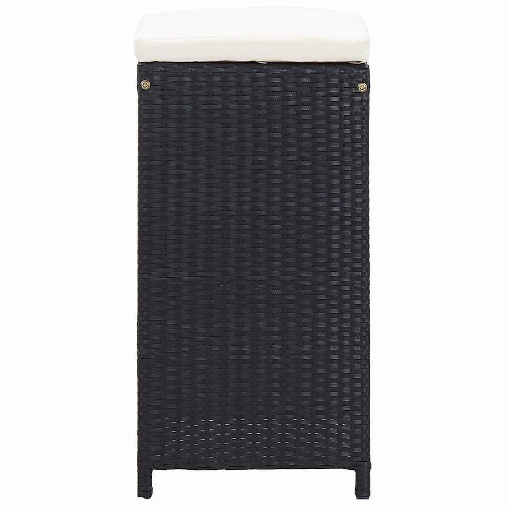 Set Bar da Giardino 9 z pz in Polyrattan Nero