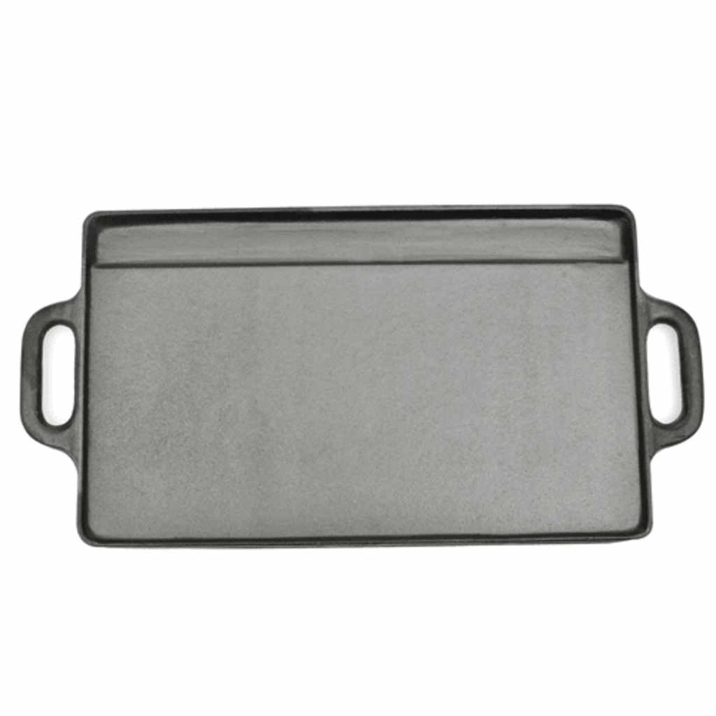 Set Padella e Griglia in Ghisa Reversibile 2 pz 38x23 cm