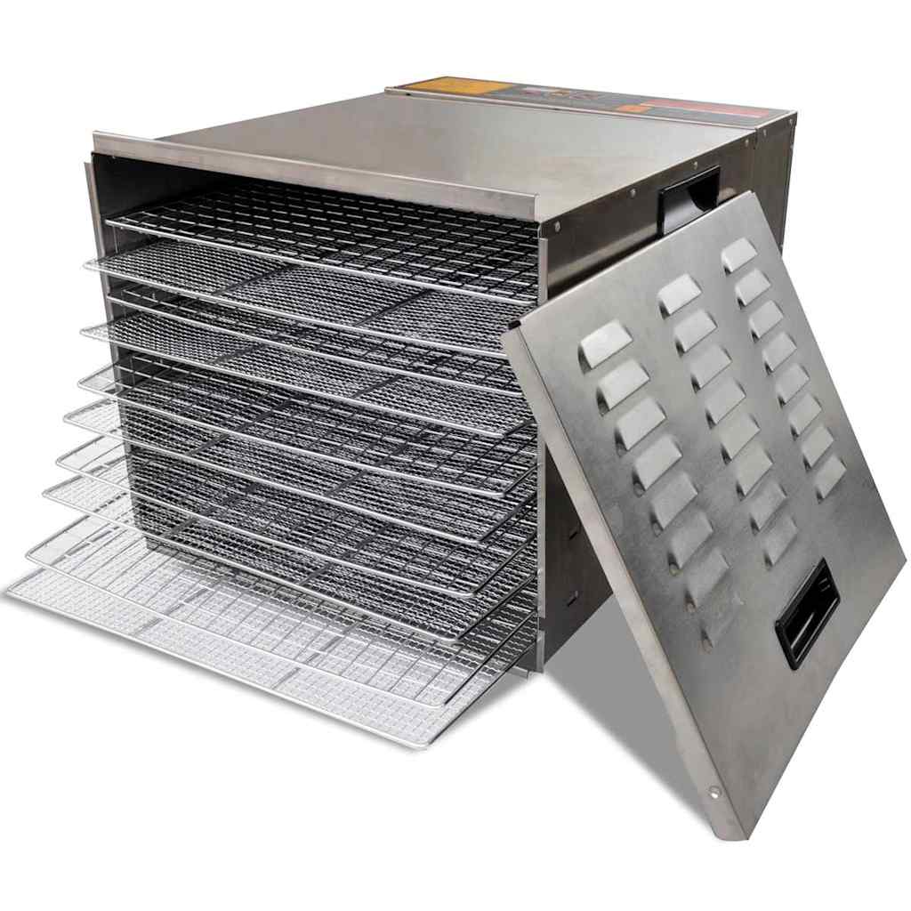 Essicatore Alimentare con 10 Vassoi in Acciaio Inossidabile