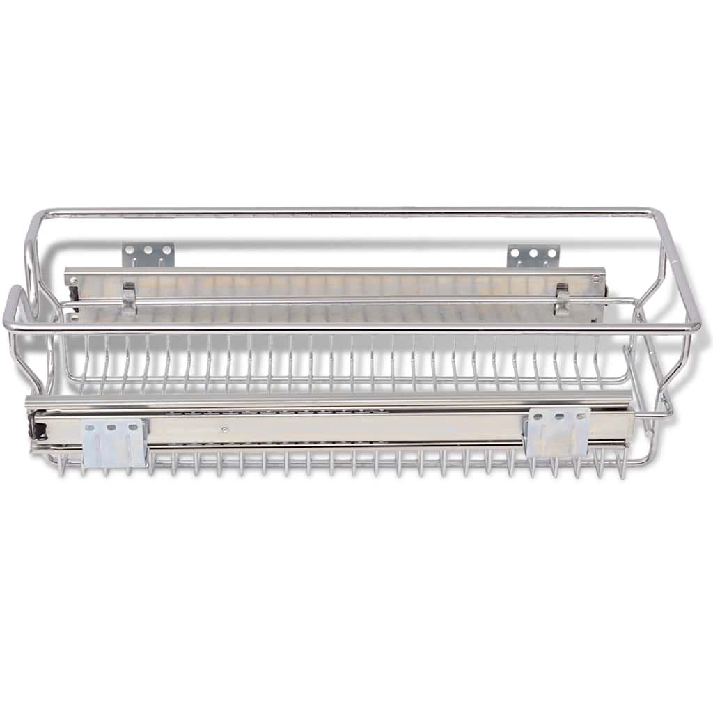 Cestelli a Rete Scorrevoli 2 pz Argento 300 mm