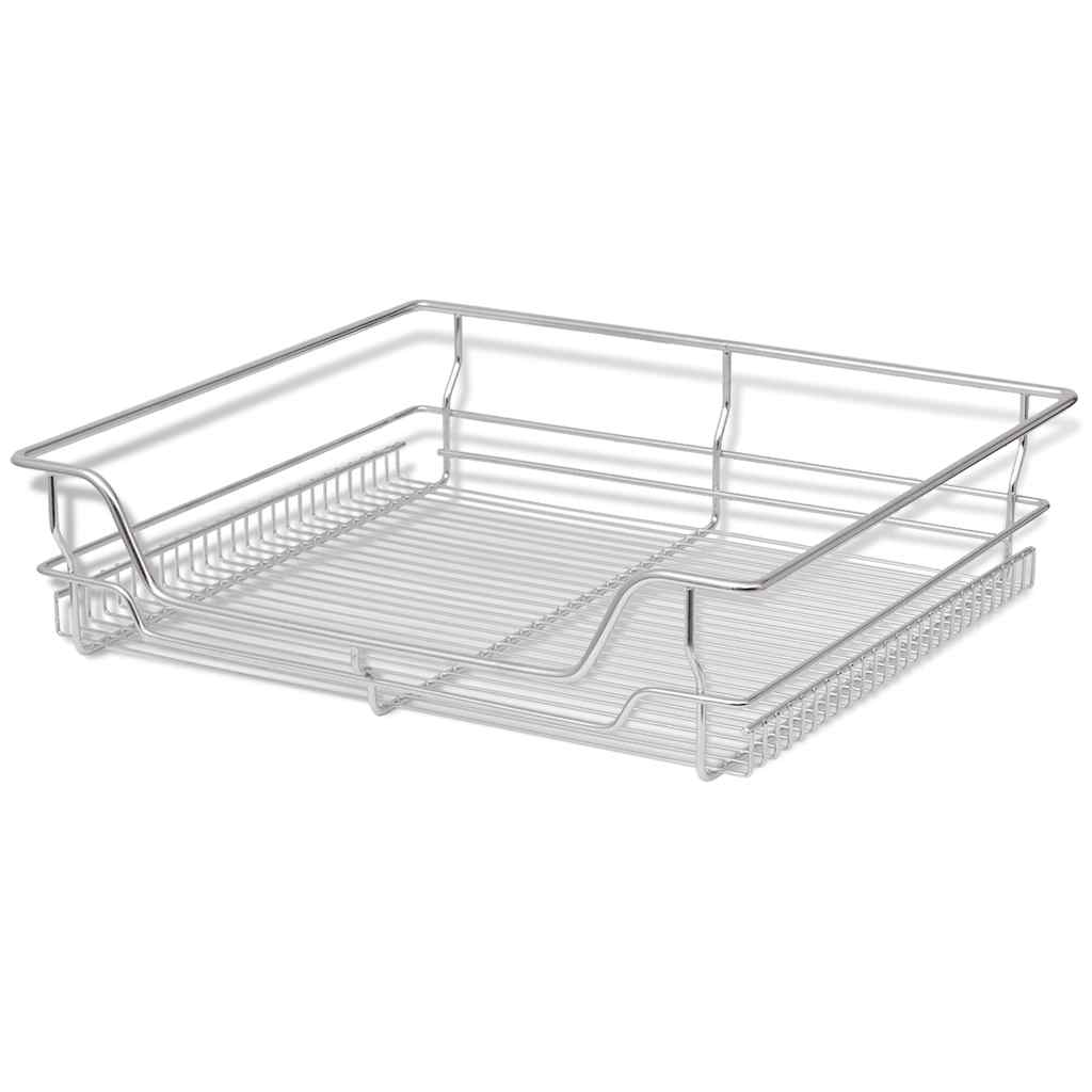 Cestelli a Rete Scorrevoli 2 pz Argento 600 mm