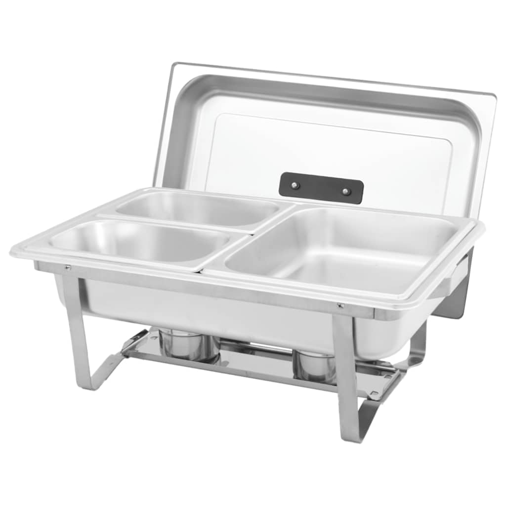 Set 3 pz Teglie Scaldavivande in Acciaio Inossidabile