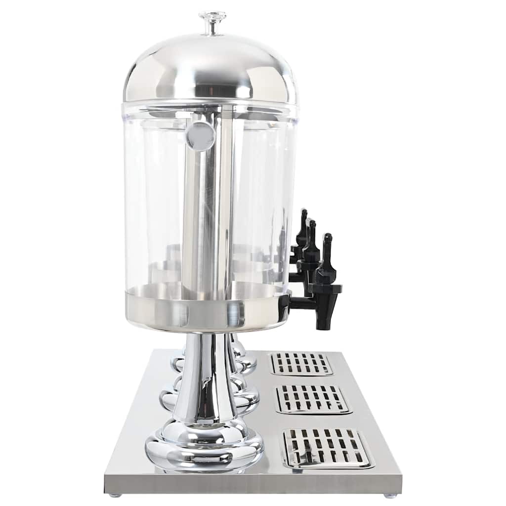 Triplo Distributore di Succhi di Frutta e Bibite Acciaio Inossidabile 3 x 8 L