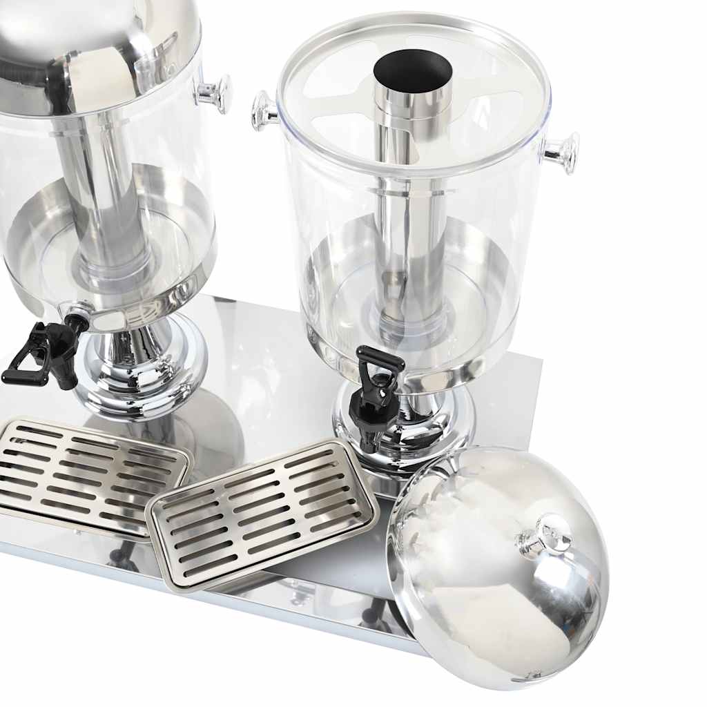 Triplo Distributore di Succhi di Frutta e Bibite Acciaio Inossidabile 3 x 8 L