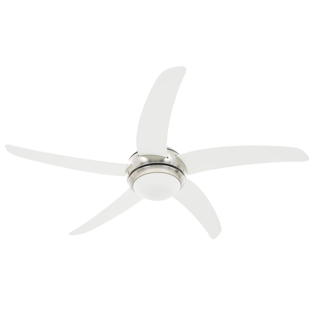 Ventilatore da Soffitto Decorato con Luce 128 cm Bianco